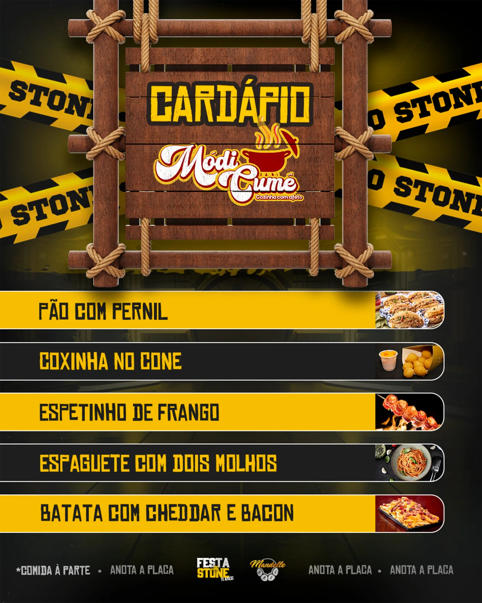 Cardápio, Festa do Stone, 11ª Edição