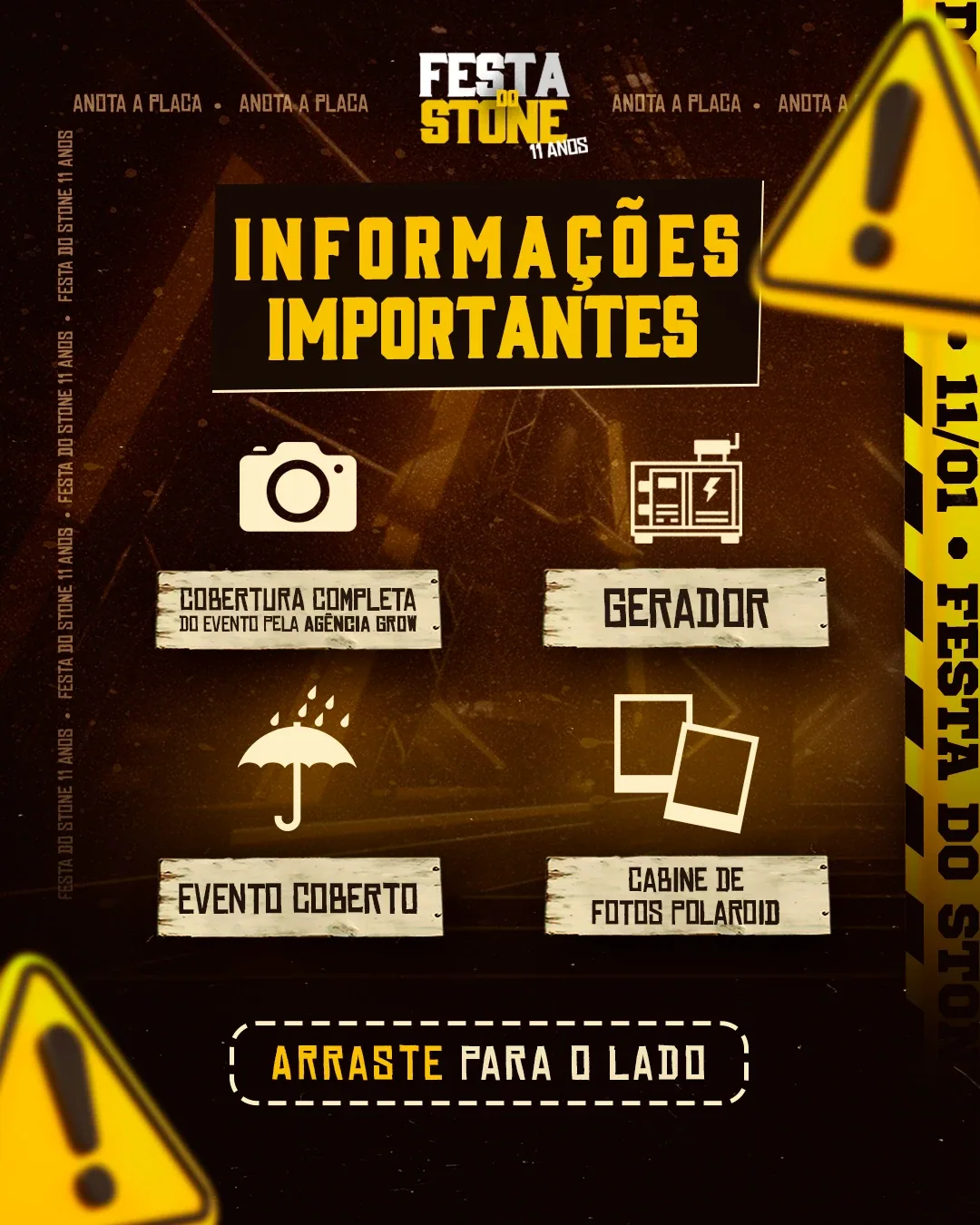 Informações importantes, Festa do Stone, 11ª Edição