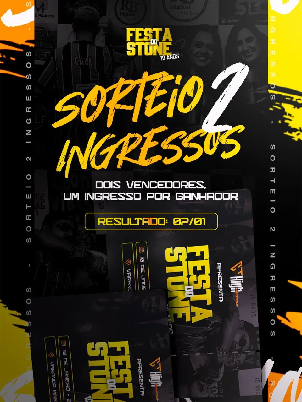 Sorteio de 2 ingressos, Festa do Stone, 12ª Edição